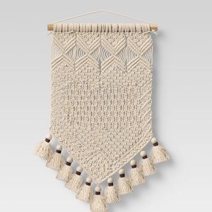 Cotton Macrame Wall Art Cream - Opalhousem